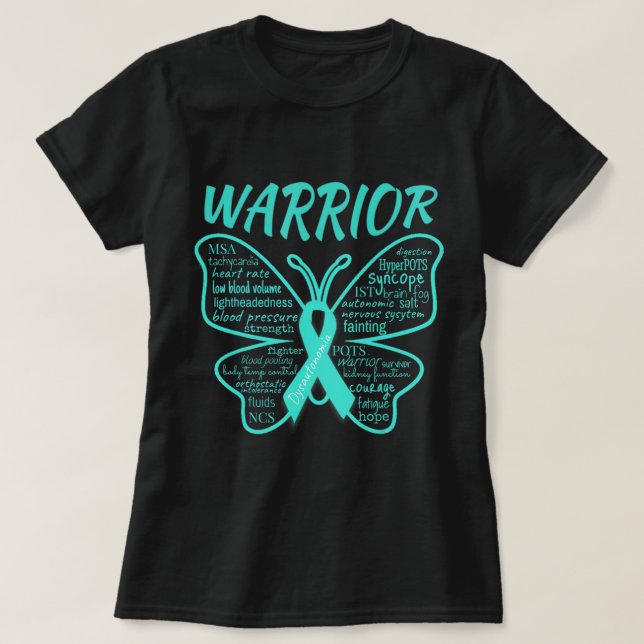 Dysautonomie Awareness POTS HyperPOTS NCS Warrior T-Shirt (Design vorne)