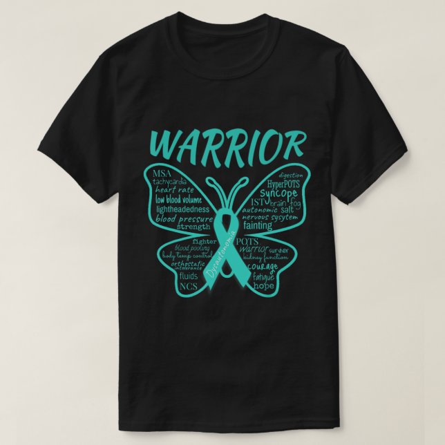 Dysautonomie Awareness POTS HyperPOTS NCS Warrior T-Shirt (Design vorne)