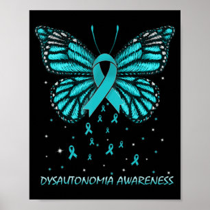 Dysautonomie Bewusstsein Schmetterling T - Shirt86 Poster