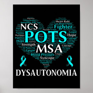 Dysautonomie Bewusstseinsbildung Aquamariner Multi Poster