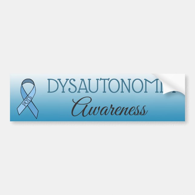 Dysautonomie POTS Awareness Ribbon Autoaufkleber (Vorne)