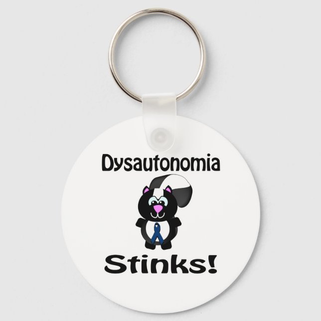 Dysautonomie Stinks Skunk Awareness Design Schlüsselanhänger (Vorderseite)