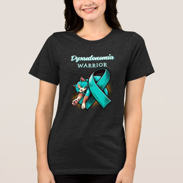 Dysautonomie Warrior | POTS Ribbon und schläfrige  Tri-Blend Shirt (Vorderseite)