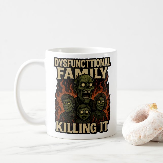 Dysfunctional Family Killing It Kaffeetasse (Mit Donut)