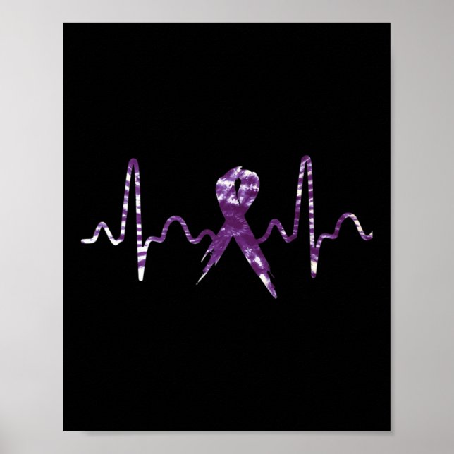 Dysfunktion Überdosierung Bewusstsein für Lila Rib Poster (Vorne)