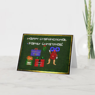 Dysfunktionelles Familien-Weihnachten Feiertagskarte