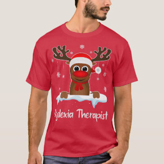 Dysleia Therapist Squad Rentier Weihnachtsmannmütz T-Shirt
