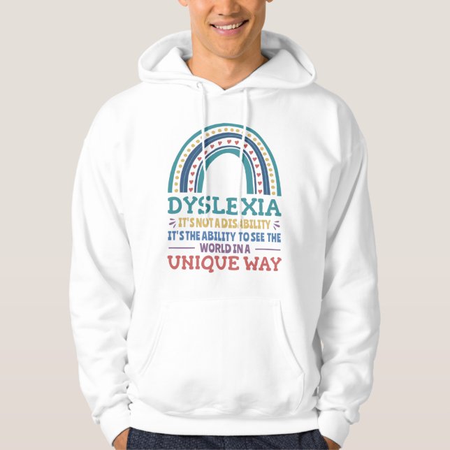 Dyslexia Awareness Dyslexic Hoodie (Vorderseite)