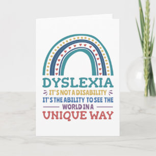 Dyslexia Awareness Dyslexic Karte