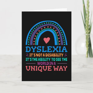 Dyslexia Awareness Dyslexic Karte