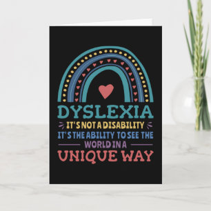 Dyslexia Awareness Dyslexic Karte