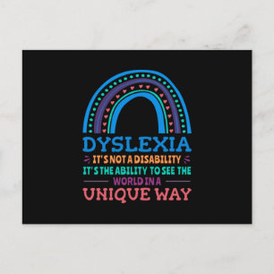 Dyslexia Awareness Dyslexic Postkarte