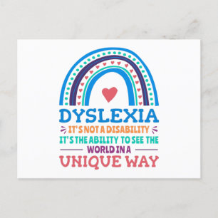 Dyslexia Awareness Dyslexic Postkarte