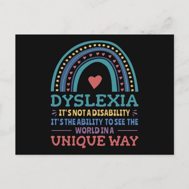 Dyslexia Awareness Dyslexic Postkarte (Vorderseite)