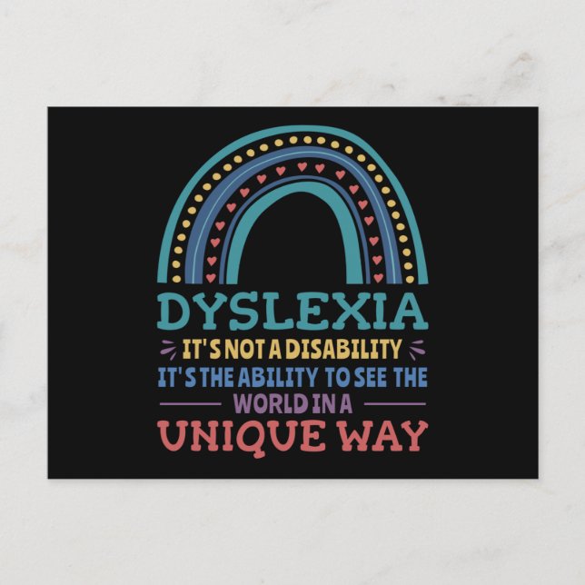 Dyslexia Awareness Dyslexic Postkarte (Vorderseite)