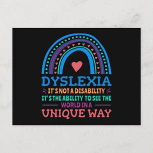 Dyslexia Awareness Dyslexic Postkarte