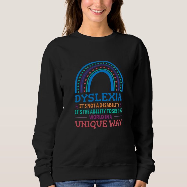 Dyslexia Awareness Dyslexic Sweatshirt (Vorderseite)
