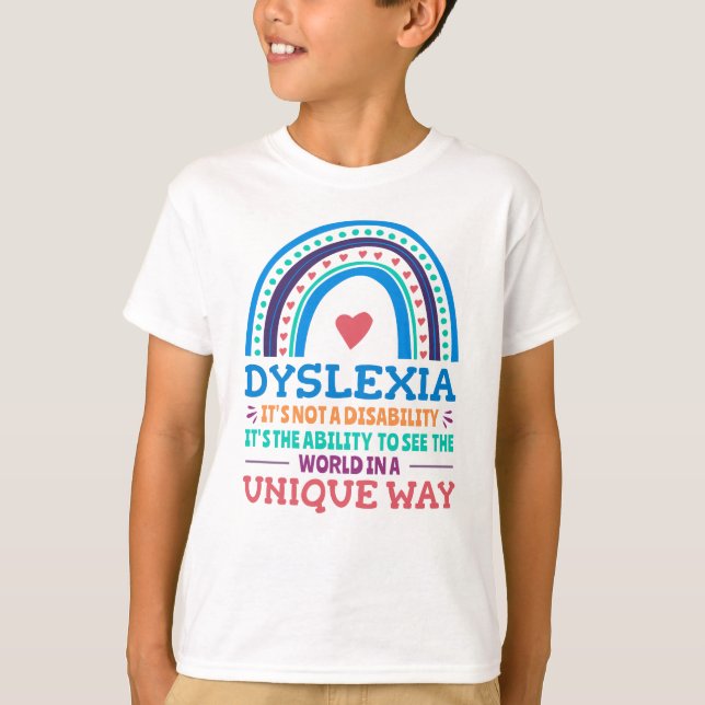 Dyslexia Awareness Dyslexic T-Shirt (Vorderseite)