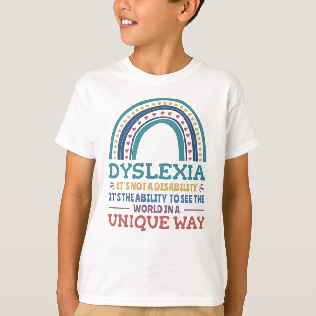 Dyslexia Awareness Dyslexic T-Shirt (Vorderseite)