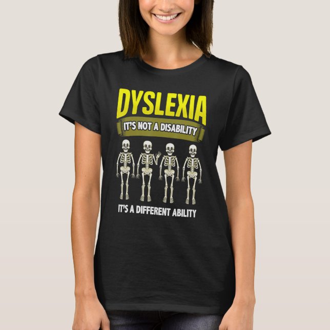 Dyslexia Awareness School Teacher Reading Dyslexia T-Shirt (Vorderseite)