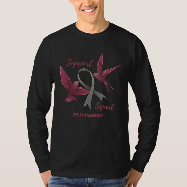 Dyslexia Awareness Support Squad T-Shirt (Vorderseite)