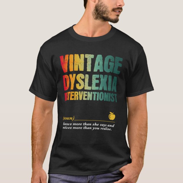 Dyslexia Interventionist Appreciation Week Back to T-Shirt (Vorderseite)