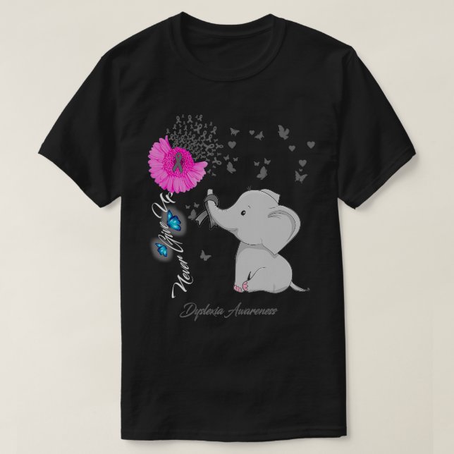 Dyslexia Ribbon Geschenke T-Shirt (Design vorne)
