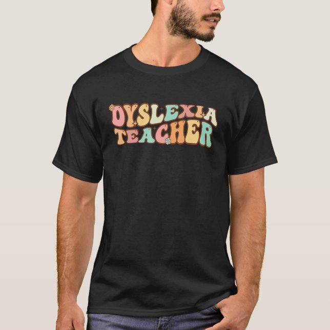 Dyslexia Teacher Retro Vintage Dyslexia Therapist  T-Shirt (Vorderseite)