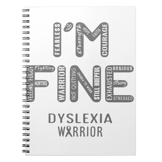 Dyslexia Warrior - ICH BIN FINE Notizblock (Vorderseite)