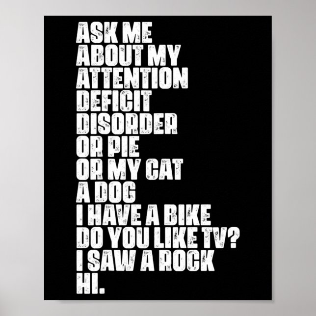 Dyslexie Aspergers Spectrum Poster (Vorne)