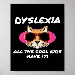 Dyslexie Bewusstsein Behinderung Therapist Graph Poster