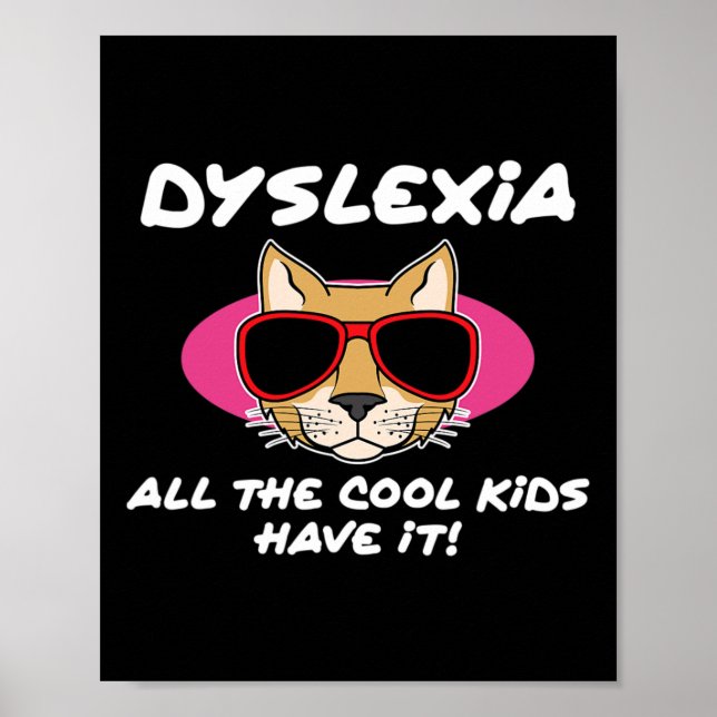 Dyslexie Bewusstsein Behinderung Therapist Graph Poster (Vorne)