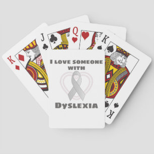 Dyslexie Bewusstsein bei Liebe von jemandem mit Dy Spielkarten