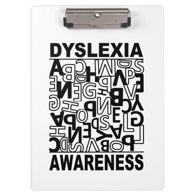 Dyslexie Bewusstsein Dyslexie Lehrer Schüler Klemmbrett (Vorderseite)