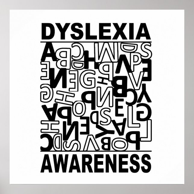 Dyslexie Bewusstsein Dyslexie Lehrer Schüler Poster (Vorne)