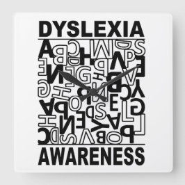 Dyslexie Bewusstsein Dyslexie Lehrer Schüler Quadratische Wanduhr