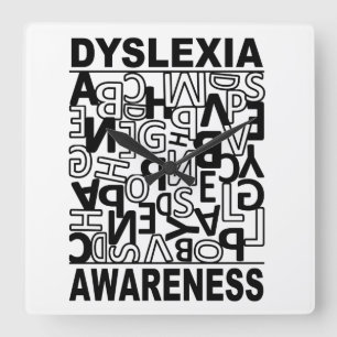 Dyslexie Bewusstsein Dyslexie Lehrer Schüler Quadratische Wanduhr