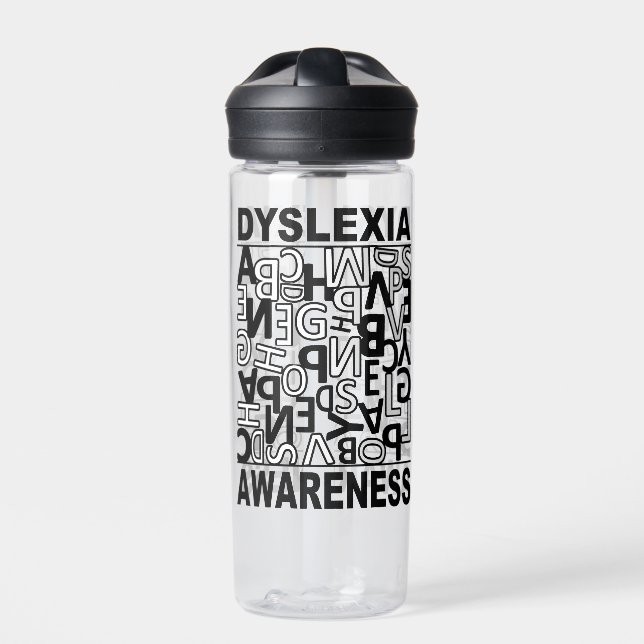 Dyslexie Bewusstsein Dyslexie Lehrer Schüler Trinkflasche (Vorderseite)