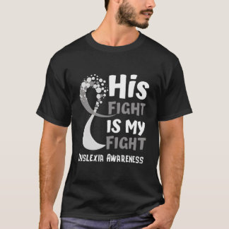Dyslexie Bewusstsein Gray Ribbon Hope Family Fight T-Shirt
