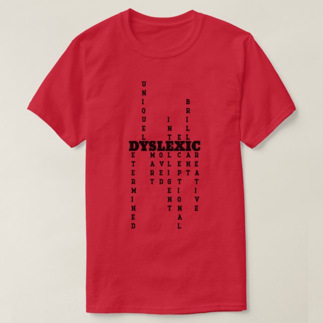 Dyslexie Bewusstsein Monat 7 T-Shirt (Design vorne)
