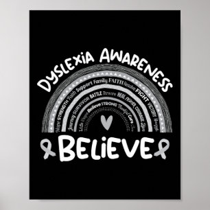 Dyslexie Bewusstsein Monat Shirt Dyslexie Poster