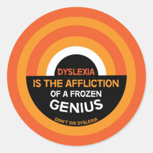 Dyslexie Bewusstsein Unterstützung Dyslexische Runder Aufkleber