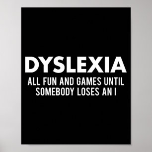 Dyslexie-Bewusstseinsmonat lustiges dyslektisches Poster