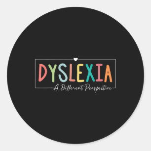 Dyslexie - ein anderes Perspektivdyslexie Runder Aufkleber