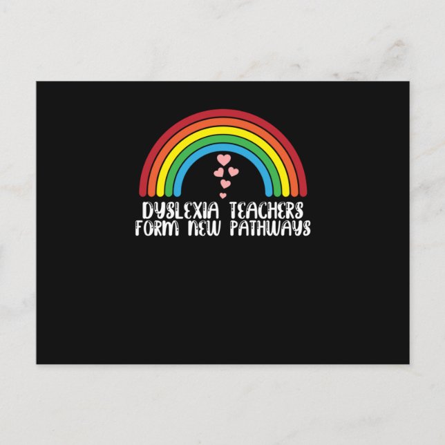 Dyslexie Lehrer formen neue Paths Awareness Einladungspostkarte (Vorderseite)