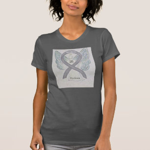 Dyslexie Silver Awareness Ribbon Angel Shirt