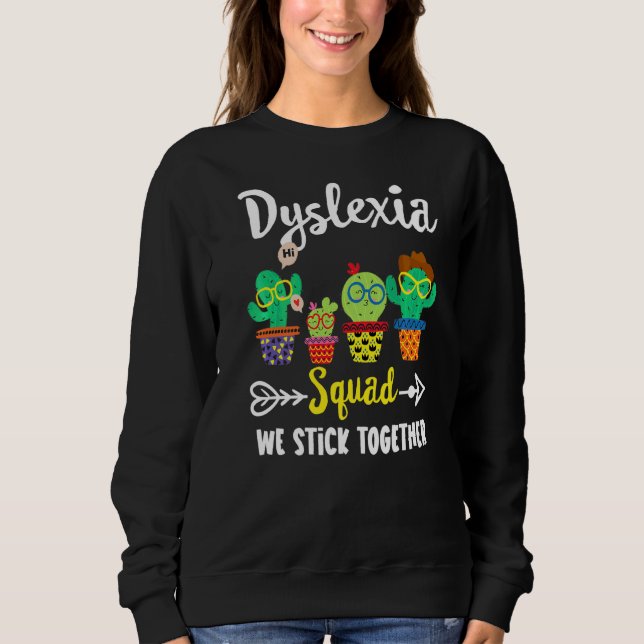 Dyslexie Squad School Cactus Team Dyslexie Sweatshirt (Vorderseite)