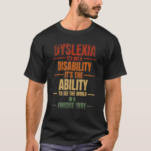 Dyslexie Warrior Leseschwäche Dyslexie Awarene T-Shirt