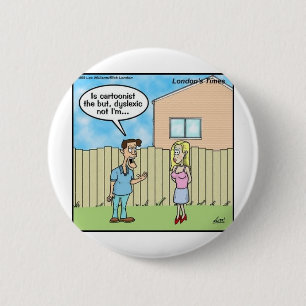 Dyslexische Karikaturist Funny Gifts T-Shirts & Co Button