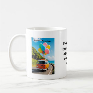 Dyslexischer Vorteil - Kampervan mit Balloons Kaffeetasse